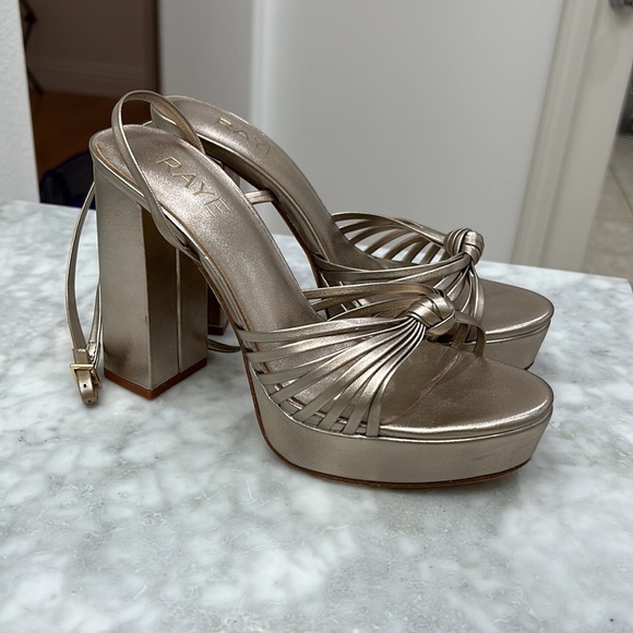 NEW Raye The Label Metallic Heels - Picture 6 of 13